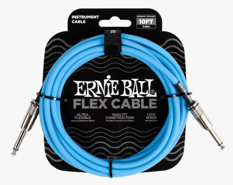 Flex Instrument Cable Straight/Straight 10ft - Blue