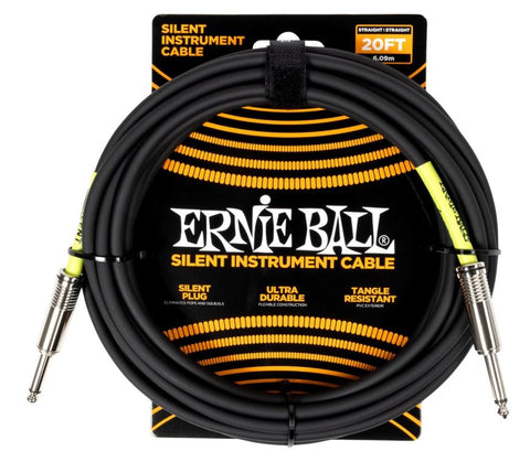 Ernie Ball Silent Instrument Cable 20FT - Black