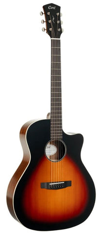 Cort Grand Auditorium Guitar All Solid Koa B&S Light Burst Top