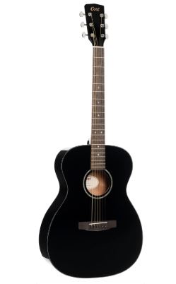 Cort Solid Top Grand Concert Guitar - Black W/Bag