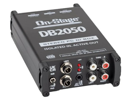 DI Box Active On-Stage Stereo Multimedia DI