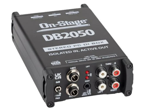 DI Box Active On-Stage Stereo Multimedia DI