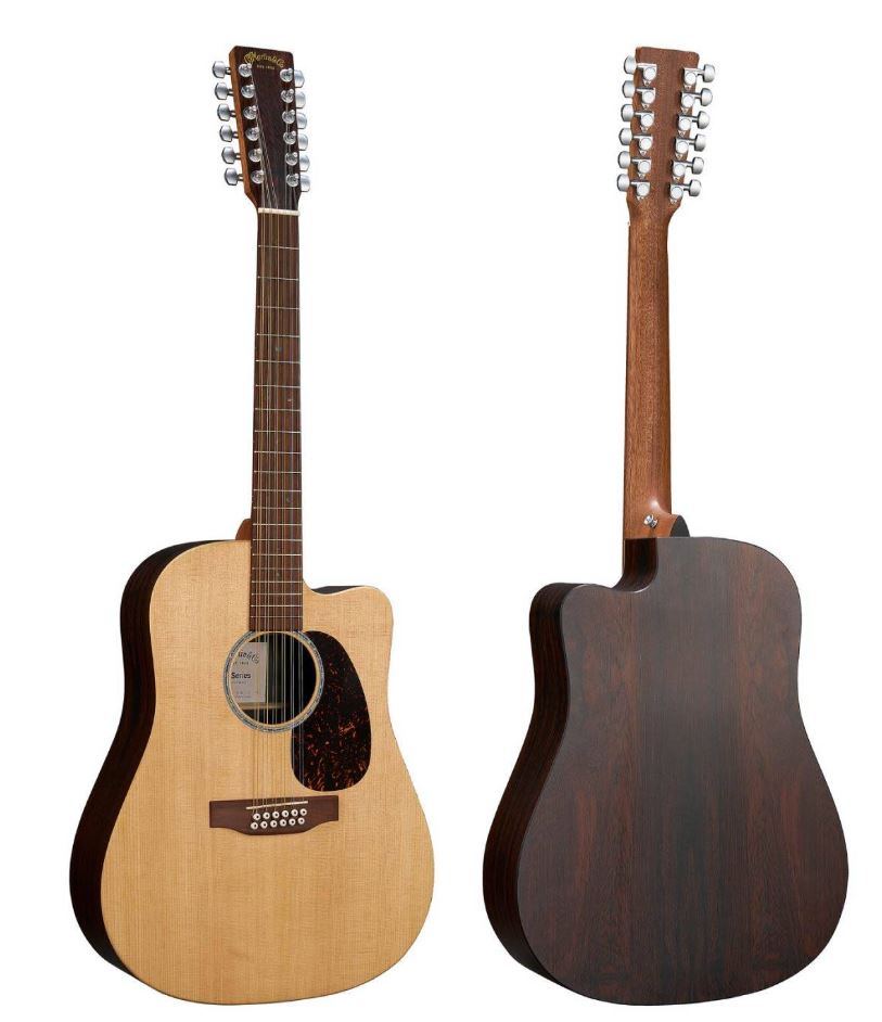 Martin "X" Series 12 String Guitar w Bag & Martin E1 Electronics