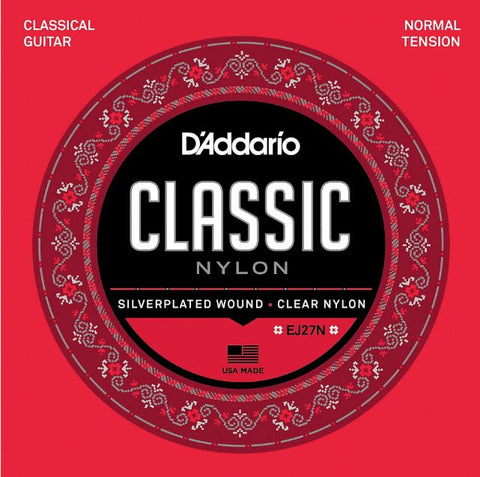 Daddario EJ27N Palin End Nylon Classical Guitar String Set
