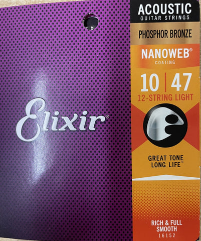 String Acoustic Elixir 10-47 N/Web 12st PB 16152