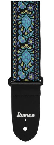 Ibanez Guitar Strap Cotton Vintage Style Blue - Shearer's Music Works