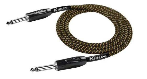 Kirlin 3m Braided Instrument Cable BK/Yellow