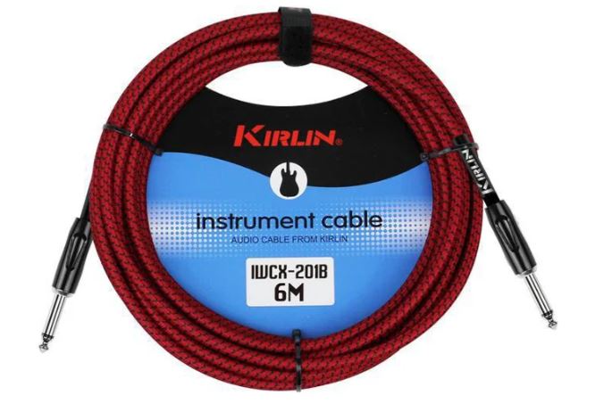 Kirlin 6m Braided Instrument Cable Red
