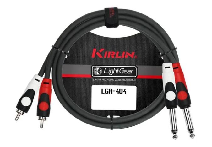 Kirlin 1m Dual RCA to Dual 1/4" Cable