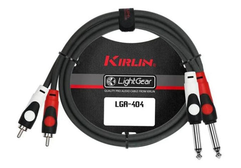 Kirlin 1m Dual RCA to Dual 1/4" Cable