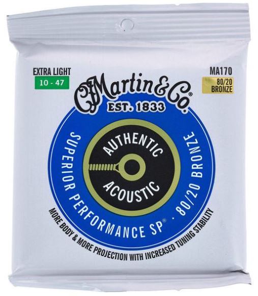 Martin Authentic Acoustic SP Bronze .010 - .047 Extra Light Guage