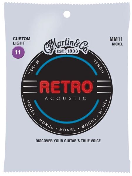 Martin Retro Guitar Strings - Monel Custom Light .011 - .052