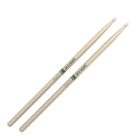 Promark Forward Raw Hickory 5A Nylon Tip Drumsticks