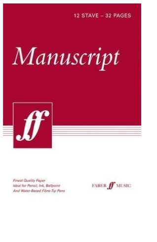Manuscript A4 12 Stave 32 Pages White