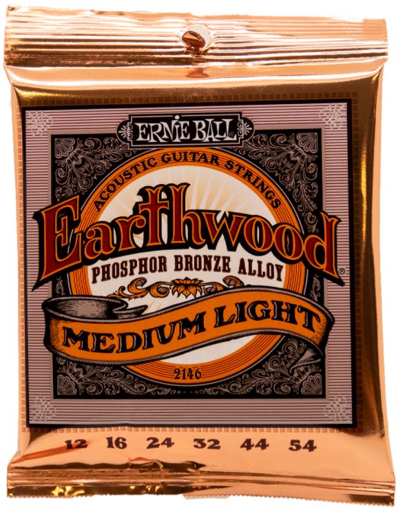 Ernie Ball Earthwood Acoustic Str Set 12/54 PH/BR Reg Slinky