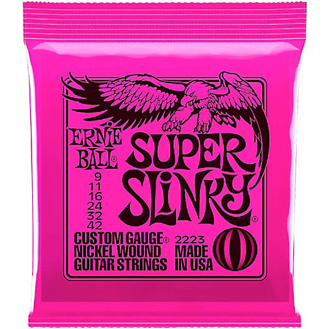 Electric Gtr Str Set 09/42 Sup Slinky Pink