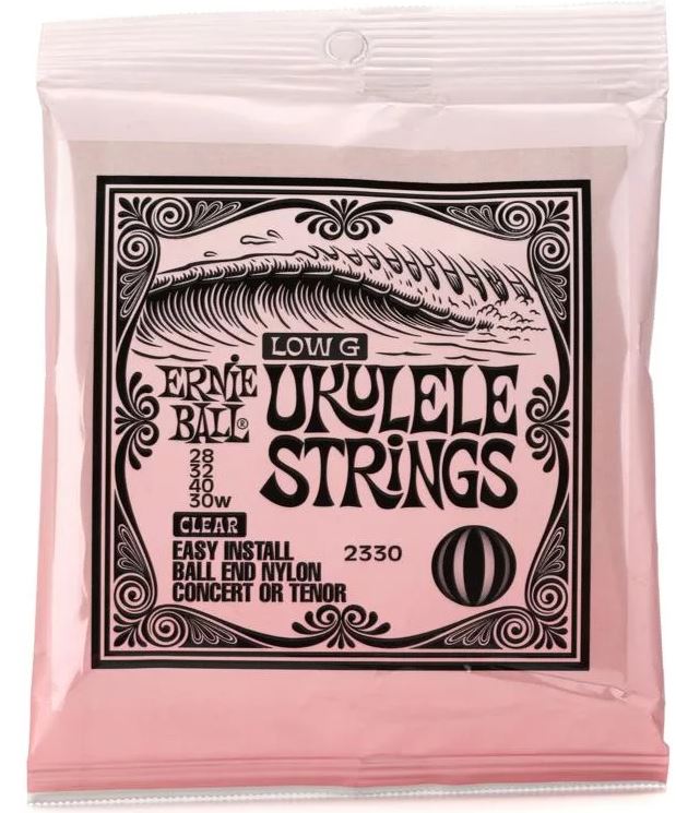 Concert & Tenor Nylon Ball End Ukulele Strings Wound G - Clear