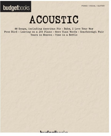 Budget Books Acoustic Hits PVG
