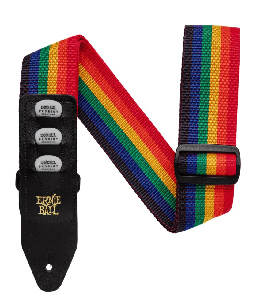 Ernieball Pick-Holder Strap - Rainbow - Shearer's Music Works