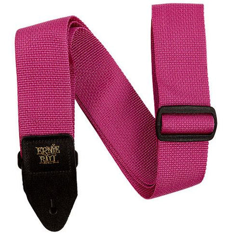 PolyPro Guitar Strap - Raspberry & Black