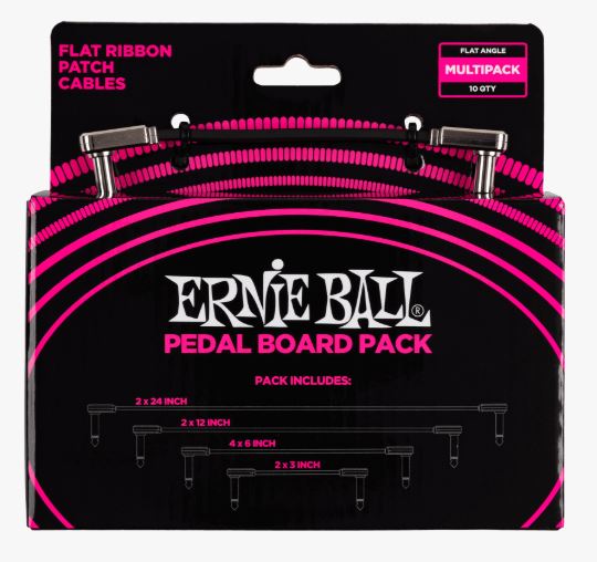 Ernie Ball Flat Ribbon Patch Cable Multi Pack