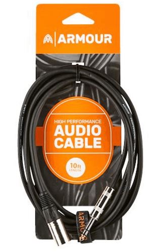 10 FT Bal. Output Cable XLR Male to Jack TRS-B