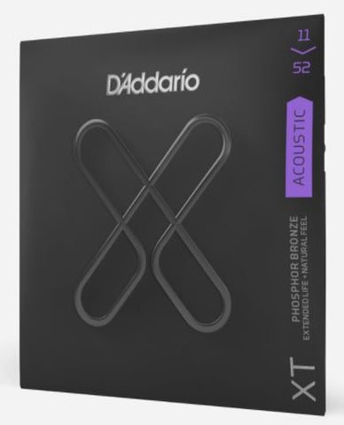 Daddario EXP26 Coated Phosphor Bronze 11/52 Custom Light Set