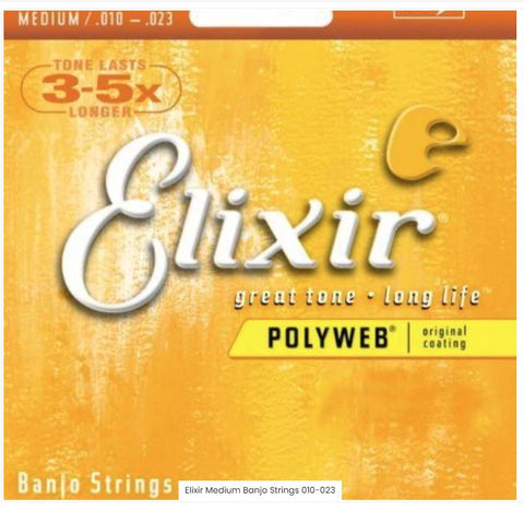 ELIXIR MEDIUM GAUGE BANJO STRINGS