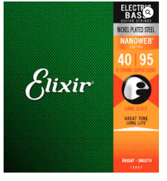 ELIXIR BASS NICKEL WOUND 4 STRING LIGHT 40-95