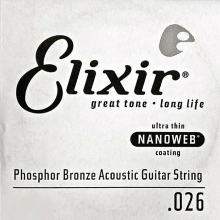 Elixir Nanoweb Single String .026