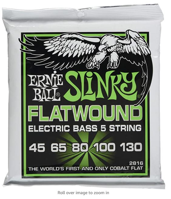 ERNIE BALL 5-STRING FLATWOUND REG 45-130