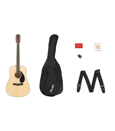 FENDER CD60S DREADNOUGHT PACK V2 NATURAL WN
