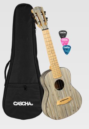 Cascha Concert Ukulele Bamboo Graphite