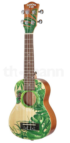 Cascha Ukulele Art Series Soprano - Leafy