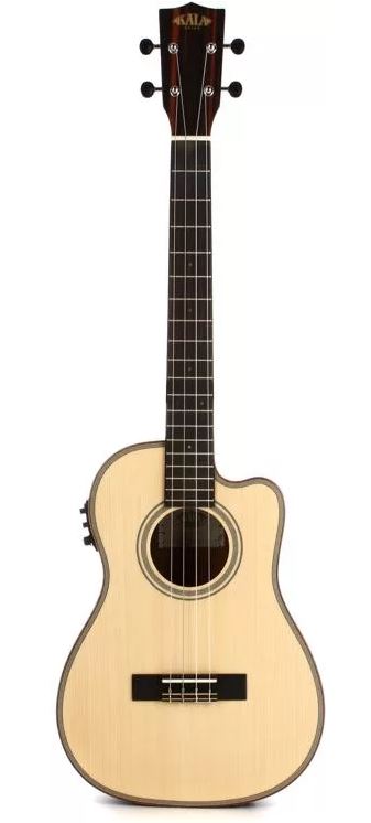 Kala Solid Spruce Top Baritone Ukulele with Electrics