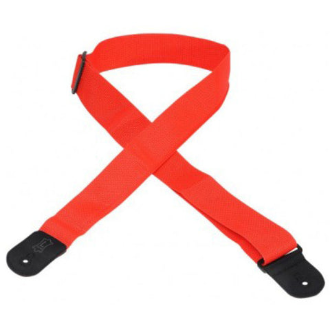 02 Inch Gtr Strap Cotton/Poly Red - Shearer's Music Work