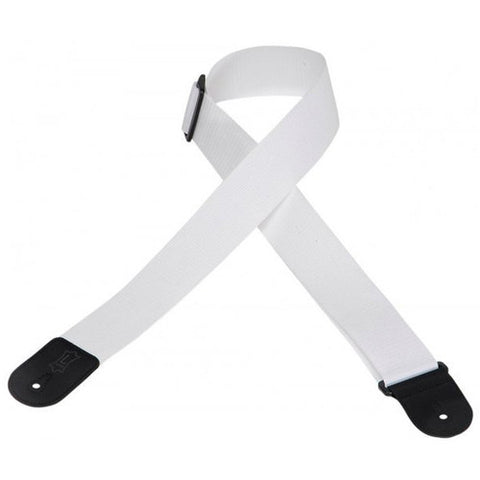 02 Inch Gtr Strap Cott/Poly White - Shearer's Music Work