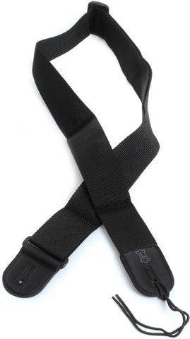02 Inch Gtr Strap Cott/Poly Black - Shearer's Music Work