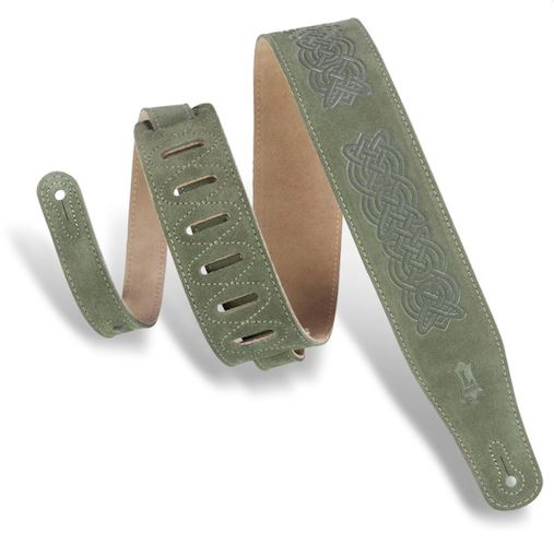 Levy's 2.5 Inch Guitar Strap Suede Embossed Celtic