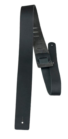 2" Leather Black Guitar Strap
