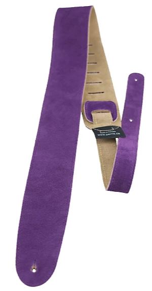 2.5" Suede Purple Guitar Strap