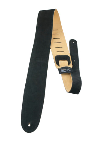 2.5" Suede Black Guitar Strap