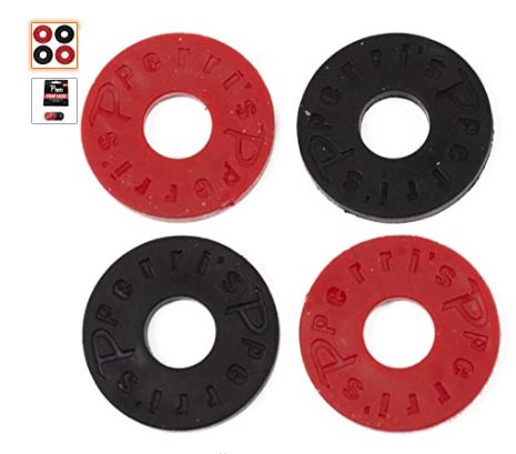 STRAP LOCK - RUBBER 4 PACK BLK/RD