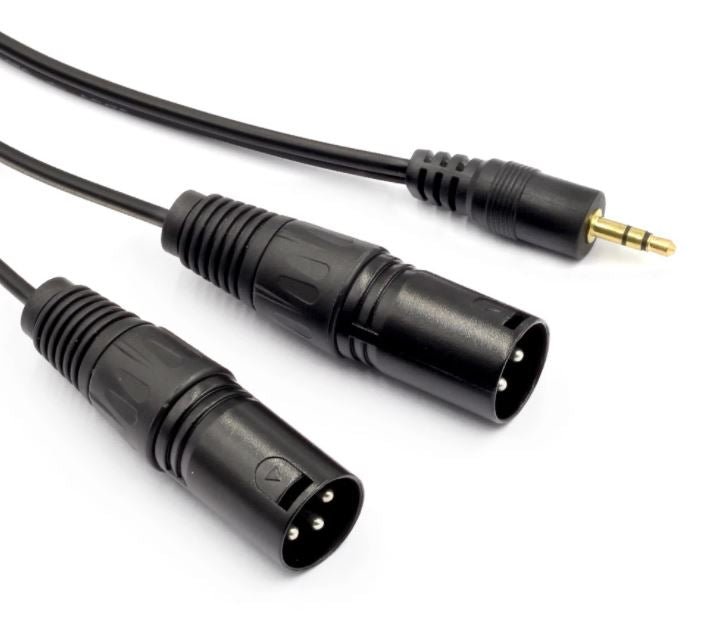 XLR 3.5MM JACK M TO DUAL XLR M SPLITTER
