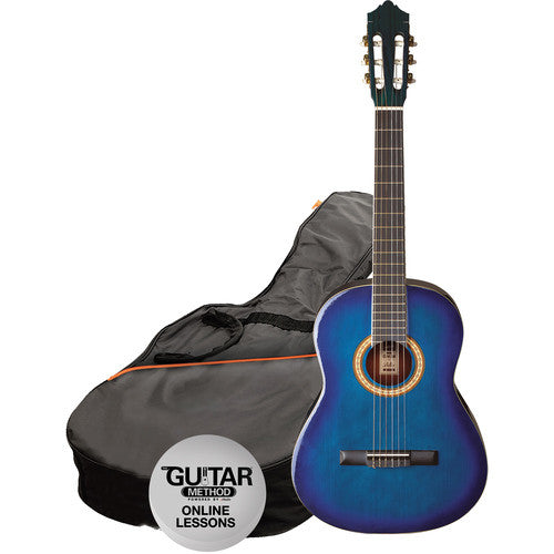 Ashton Spcg12Tbb 1/2 Size Classical Gtr Pack Trans Blueburst