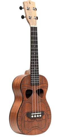 STAGG CONCERT UKULELE TIKI - MAHOGANY WITH BAG