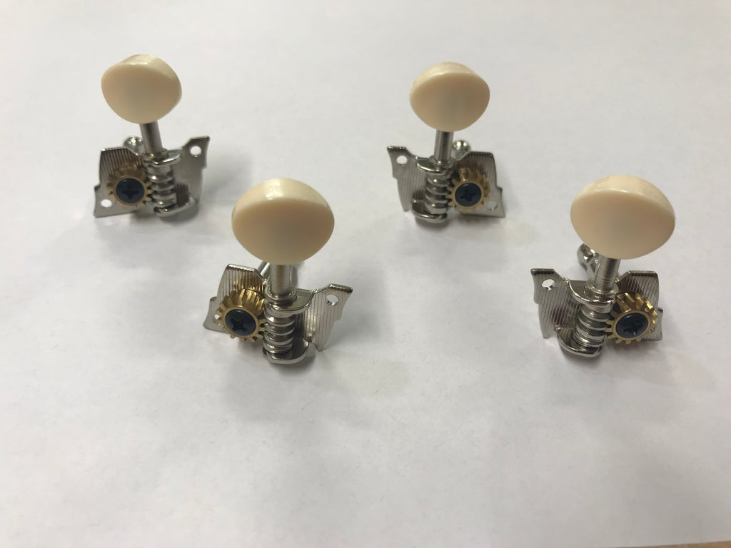 Ukulele Machine Heads Guitar Type w white Button