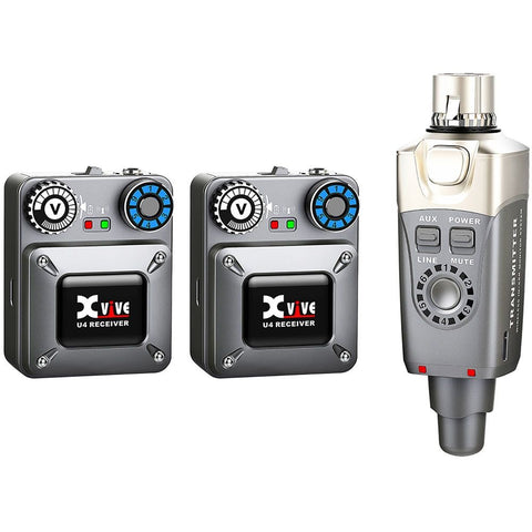 XVIVE U4R2 IN EAR MONITOR WIRELESS SYSTEM -2 X RECIVERS