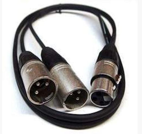 EWI XLR FEMALE TO 2 X XLR MALE