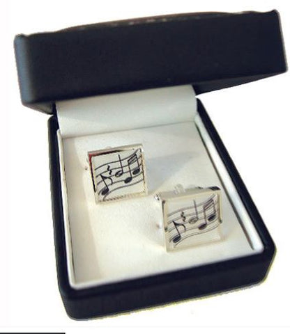 Cufflinks Wavy Music Silver Plated